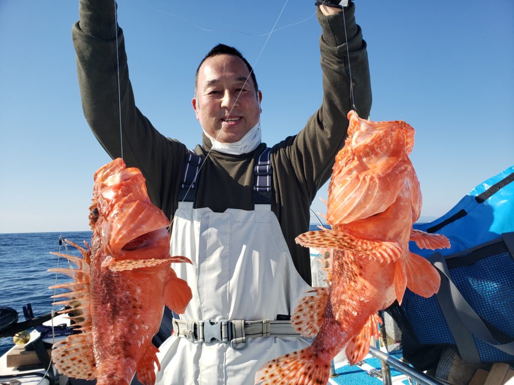 27日 日 石花海ヤリイカ オニカサゴ 静岡県駿河湾 沼津 釣り船 舵丸